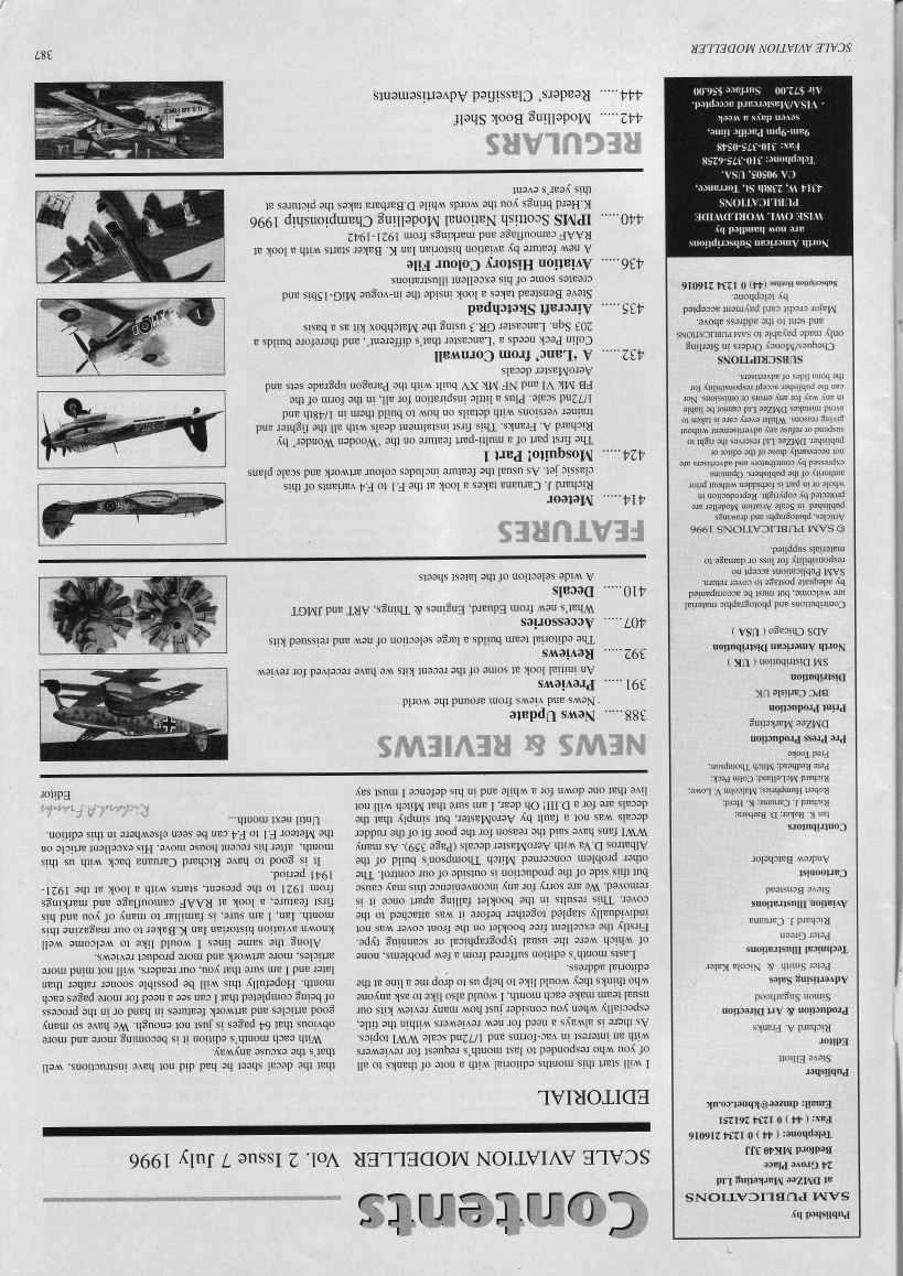 Scale Aviation Modeller International 1996-07